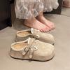 Retro Muffin Thick-bottomed Bag Head Slippers Women's Spring and Summer New Popular Versatile Flat-bottomed Bag Head Half Slippers Women