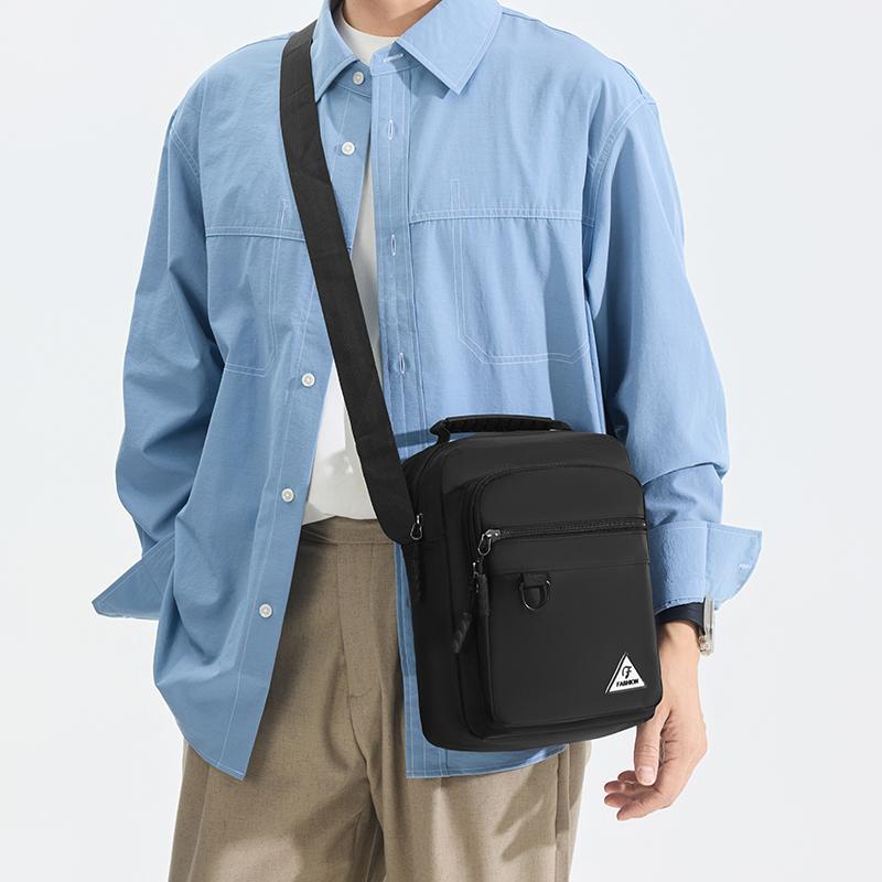 New Simple Casual Business Men Bag Water-Repellent Crossbody Bag Fashion Trendy Shoulder Bag for Daily Use Travel Work