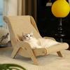 Wear-Resistant 2 in 1 Cat Sisal Chair Elevated Cat Hammock Bed Cat Sofa Bed  for Cats/Dogs
