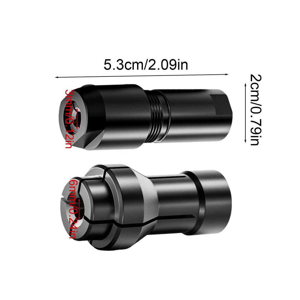

Преобразователь угловой шлифмашины 2 штуки Патрон Сверло Соединительный инструмент Аксессуары 6 мм 3 мм Для резки металла Прецизионная обработка чёрный