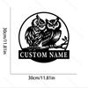 Customizable Metal Owl Wall Art Personalized Family Name Sign Hot Sale for Entryway Garden Kitchen Dining Decor