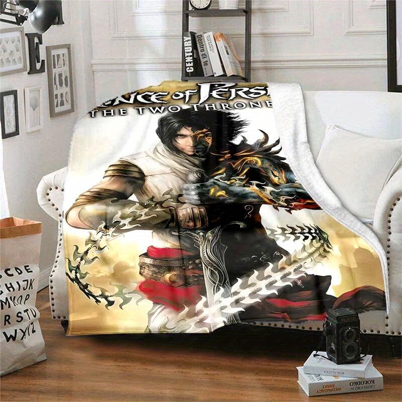 

Game character theme pattern Flannel printed blanket suitable for all seasons suitable for living room office sofa and travel 75x100cm (30x40inch)