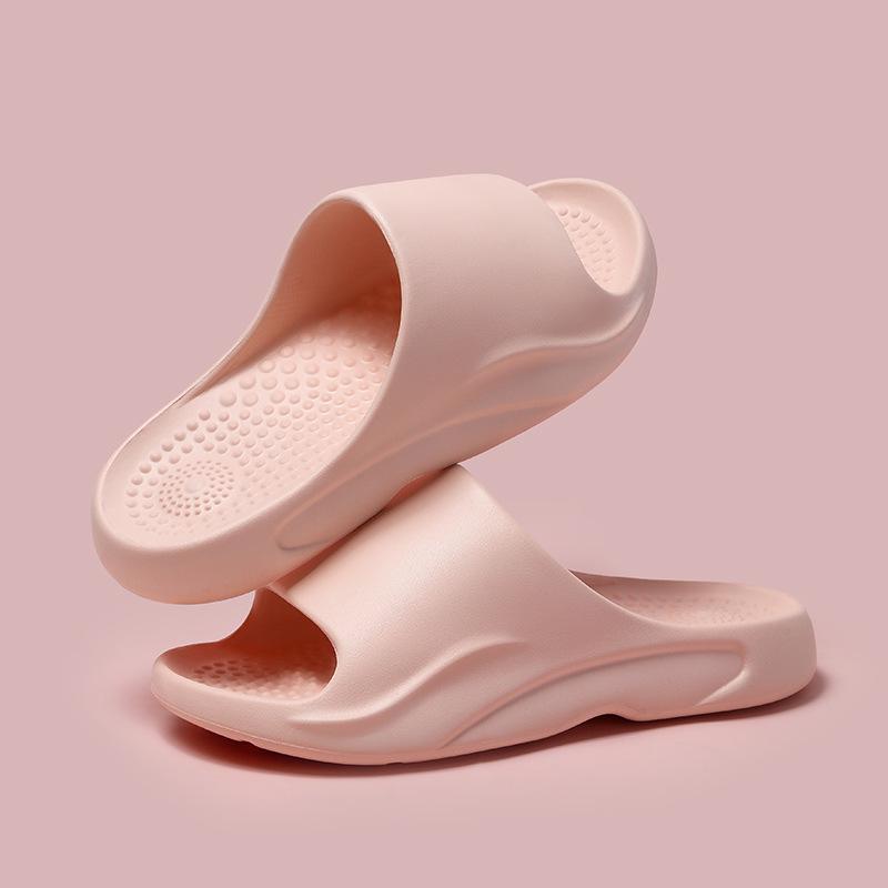 Fashion Non Slip Eva Bathroom Massage Insole Slippers for Women 2025 Summer New Thick Bottom Home Slides Woman Soft Sole Indoor Slippers