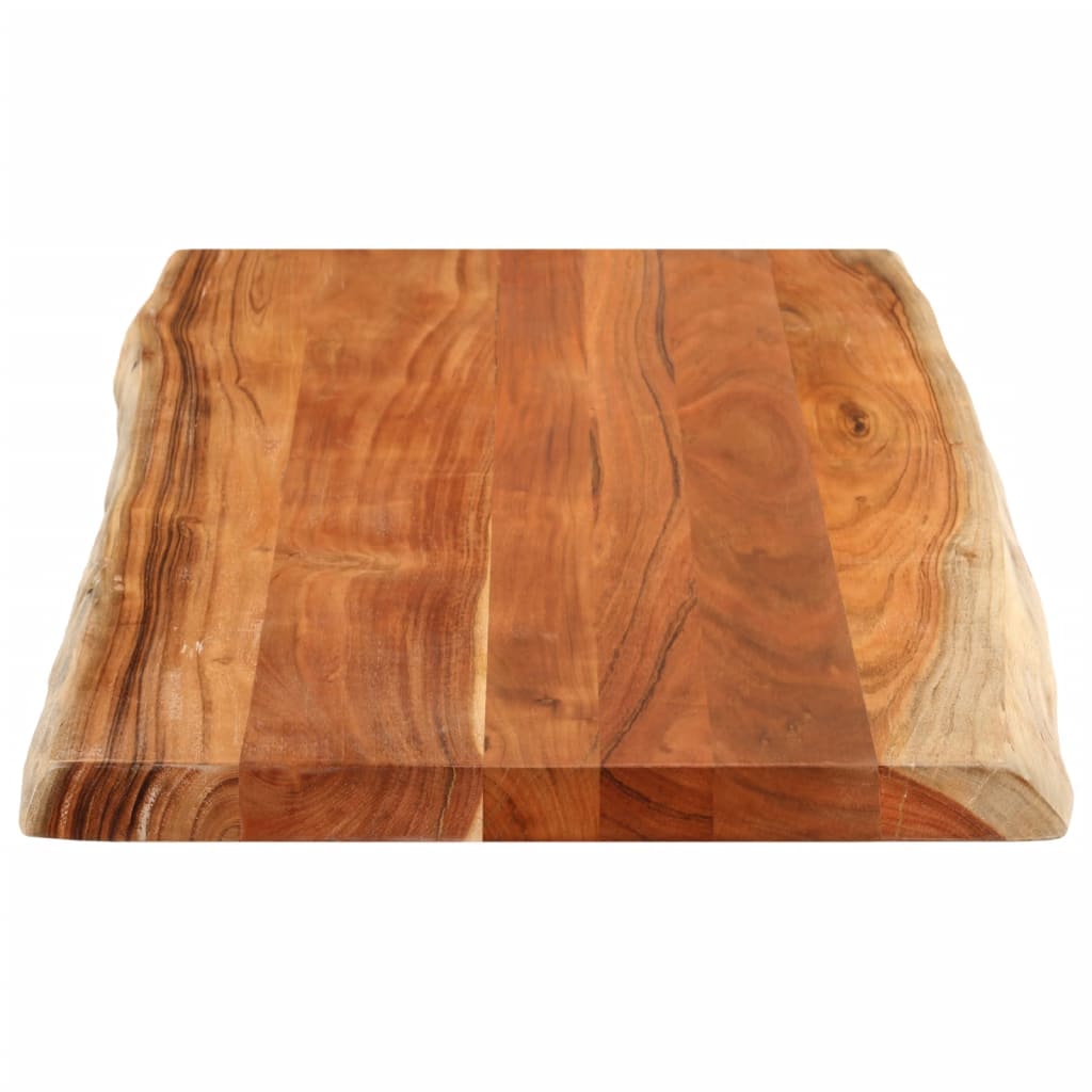 Tabletop 110x60x2.5cm Rectangular Solid Acacia Wood Live Edge