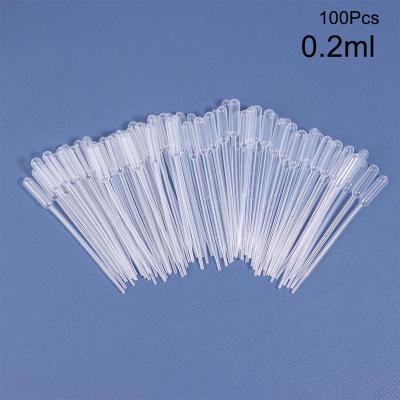 

100Pcs/Lot Laboratory Pipette 0.2/1/2/3Ml 5Ml Plastic Disposable Graduated Container Liquid Dropper Equipment Straw Makeup Tools as the picture