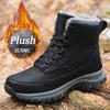 Men Winter Snow Boots For Waterproof Leather Sneakers Super Warm Men's Boots Outdoor Male Hiking Boots Work Shoes