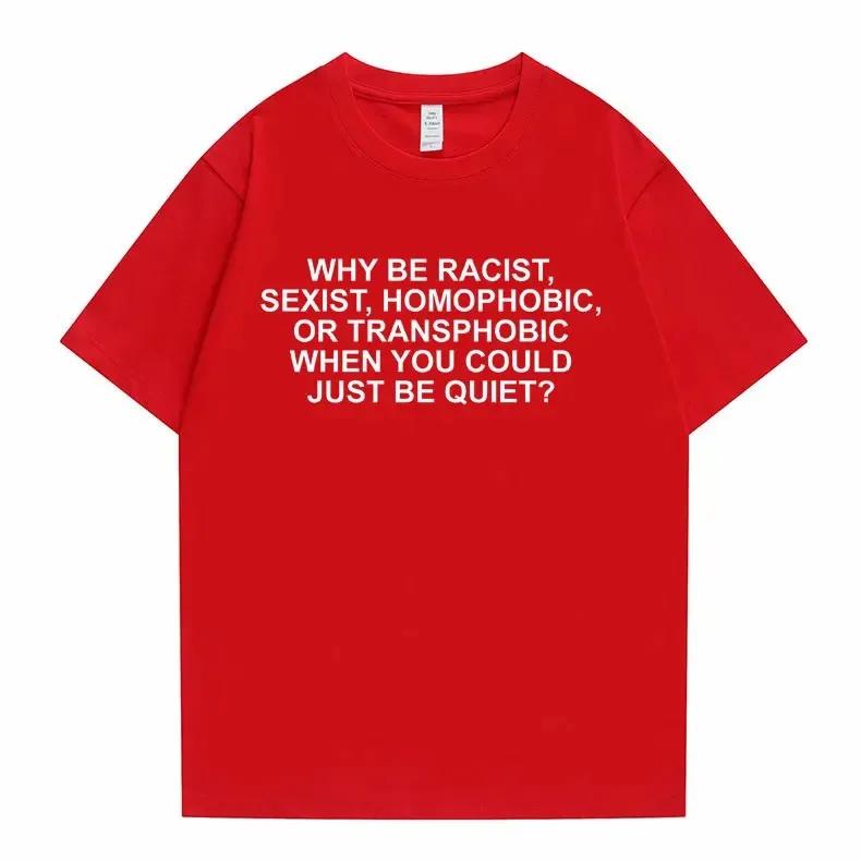 Why Be Racist Frank T-shirt Male Blond Hip Hop Trend Tshirt Ocean Hip-Hop  T Shirt Men Women Casual  Short Sleeve