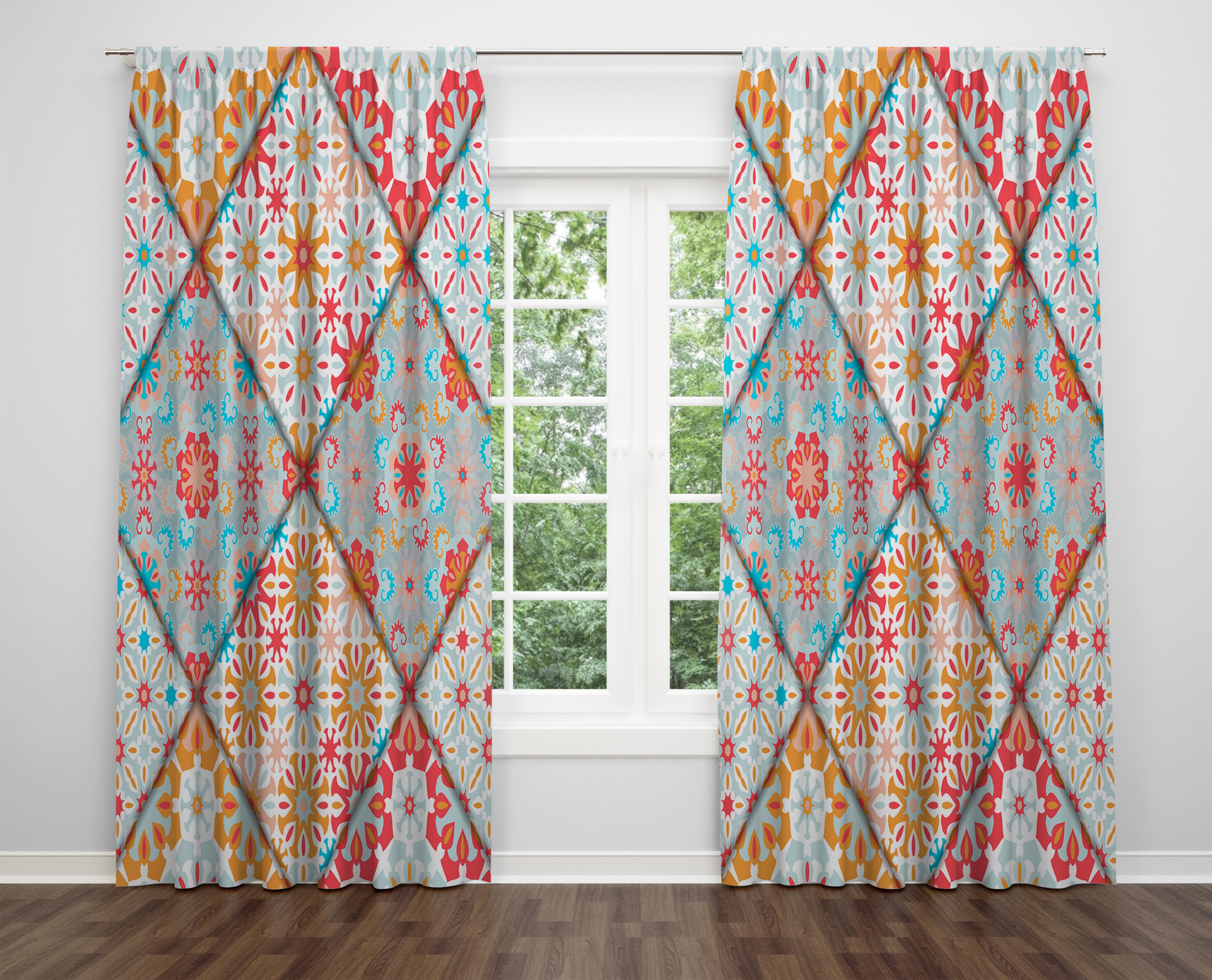 

Декоративний дизайн, високоякісна бавовняна тканина, ви можете вибрати одну або подвійну фіранку з крила 1 piece різнокольоровий