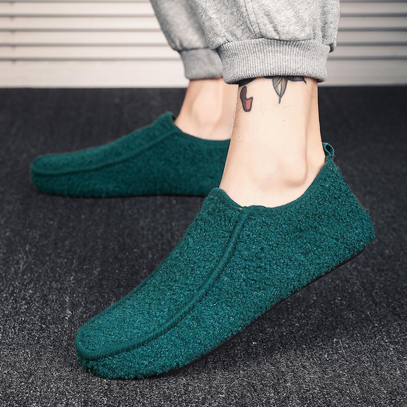 MAEDEF Shoes Men Winter Warm Men Slippers Soft Comfortable Male Cotton Slippers Men Loafers Lightweight Thin Bottom Mens Shoes 39