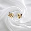 Korean Style Butterfly Ear Studs for Women - Elegant Gold Jewelry with a Sweet, Simple Luxury Appeal