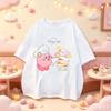 2026 Kirbys Adult T Shirt Anime Cartoon Print Short Sleeve Unisex Unisex Breathable Tops Kawaii Tees Casual T Shirt Summer Clothes