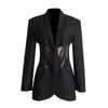 2025 Spring Trend: High-Grade V-Neck Mesh Hot Girl Suit Jacket for Women