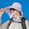 Summer Outdoor Sunscreen Shawl Hat Women Ponytail Dual-Purpose Hiking Hat Fisherman Hat