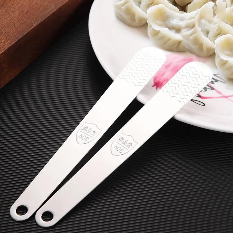 2pcs Dumpling Spoon Stainless Steel Flat Stuffing Shovel Picking Spatula Dumplings Making Tools Filling Spoon Kitchen Gadgets
