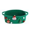 Christmas Gift Basket Braided Rope Basket with Handles Large Capacity Toy Organizer Cute Xmas Basket for Festive Gifts Home Storage
