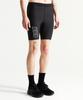 Leijibi Compression Multi-Pocket Men'S Leggings Half-Length Running Shorts Black