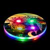 Round Shape LED Glowing Coaster Colorful Drink Pad Lightweight Christmas Acrylic Coaster  Bar Party