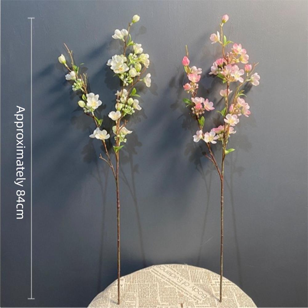 2 Fork Artificial Apple Blossom Branch 84cm Faux Flowers Elegant Cherry Blossom Branch  Living Room