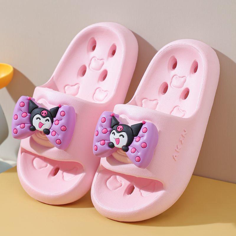 Летние 2026 года Нескользящие полые тапочки для девочек для ванной и дома - Прохладный дизайн с дренажом воды Size 26-27 17cm 990₽