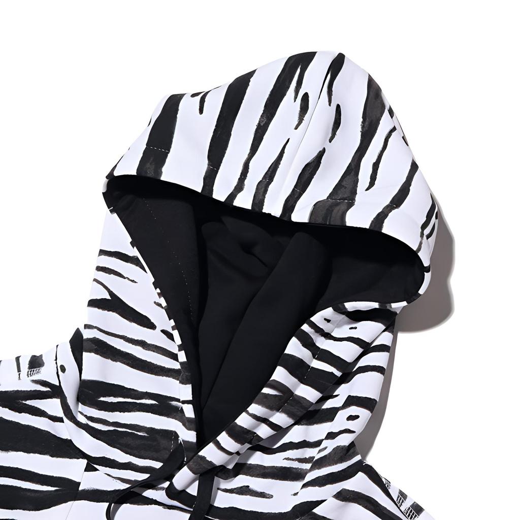 Nike Hoodie Pullover With Tiger Print Men Tops White CQ9199-100