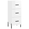 VidaXL Buffet White Glossy 34.5x34x90 Cm Engineered Wood 828614