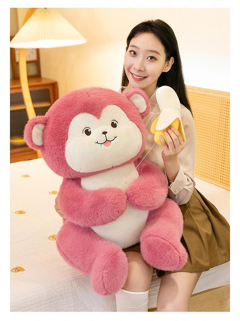 Plush Retractable Banana Monkey Toy - Children's Favorite Rag Doll Gift