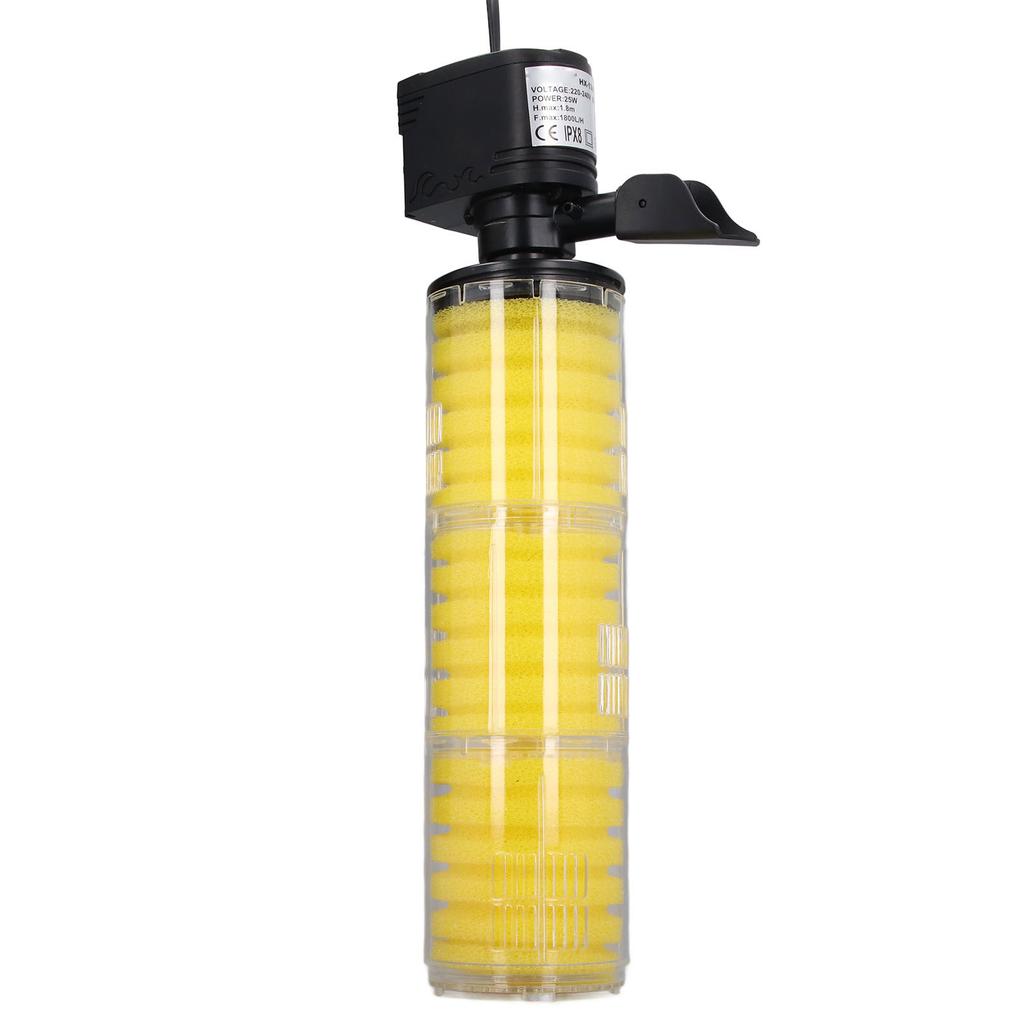 25W Submersible Aquarium Filter Internal 1800L H 3 Stages Sponge Fish Tank Submersible Filter with Water Pump for 100cm