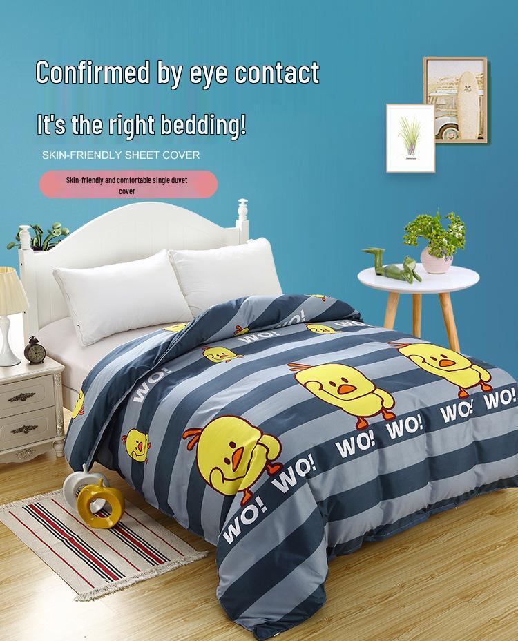 Aloe Cotton Brushed Flannel Duvet Cover for Dorms - Available in 1.5, 1.8, 2 Meters - Pure Cotton