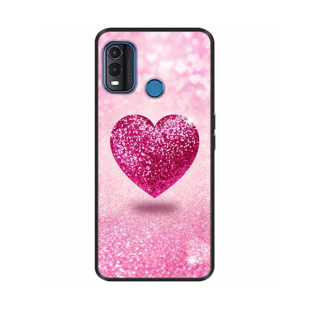 Θήκη για Nokia G11 Plus Χαριτωμένη Καρδιά Λουλούδι Μαλακή Σιλικόνη Πίσω Κάλυμμα για Nokia G11 Plus NokiaG11 G 11 Προστατευτικό Μαύρο TPU Θήκες Κινητού