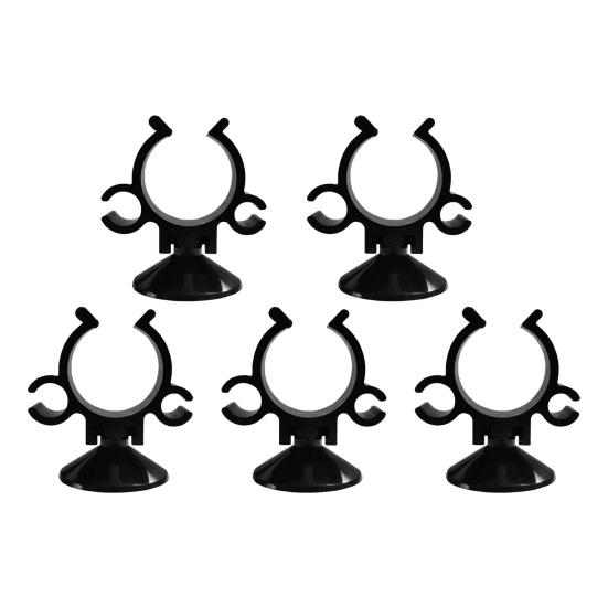 5 Pcs Aquarium Suction Cup Double-ended Buckle for Square And Round Tube Fish Tank Oxygen Tube Hose Pump Power Cord Buckle