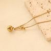 Designer Trendy Girl Jewelry Unique Knotted Pendants Stainless Steel Snake Chain for Women Fashion Round Charm Necklace