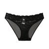 Sexy lace panties thin hollow transparent embroidered large size panties women's pure cotton bottom crotch hip lift low waist briefs