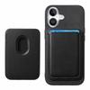 B2 For iPhone 16 Case Detachable Magnetic Card Bag Leather+TPU Phone Cover