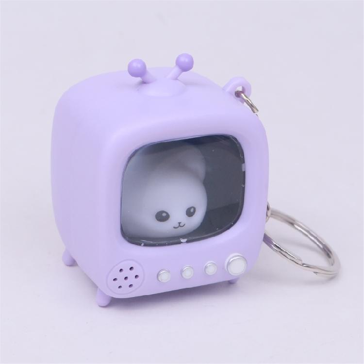 Novelty Television Keychain Glowing Doll Backpack Hanging Decoration For Night Visibility Camping Gear Kids Room