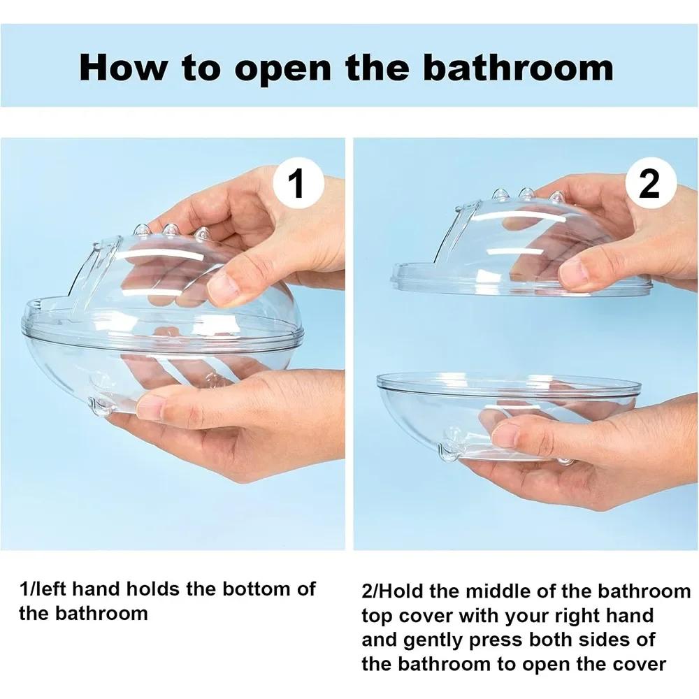 Hamster Bathroom Toilet Pet Sand Basin Transparent Golden Bear Gerbille Squirrel Pet Cage Box Bath Sand House Small Pet Bath