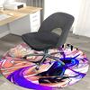 1pc Anime Cartoon Design Round Carpet  Giorno Giovanna from JUMP Series, Office Chair Mat, NonSlip Rug for Home Decor, Gift, Suitable for Office