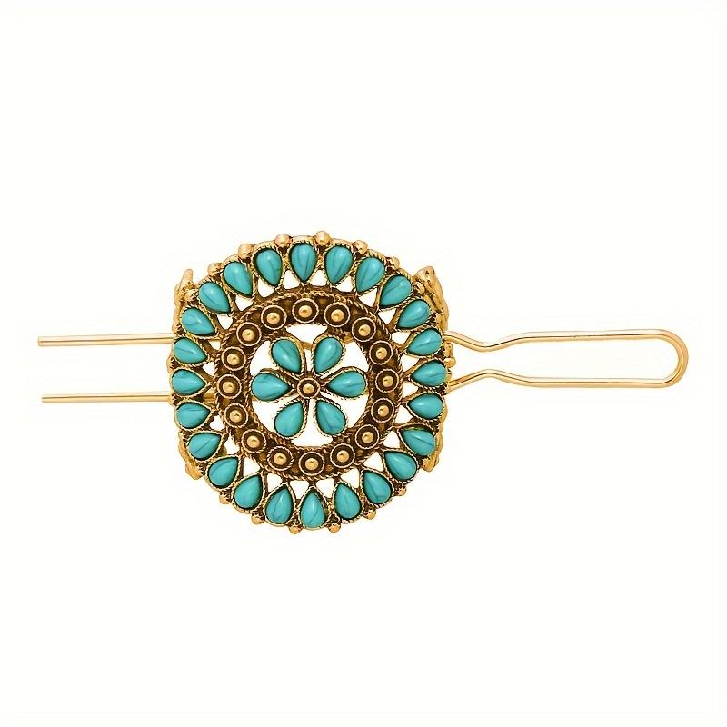 

Stylish Vintage Turquoise Hair Clip Accessory
