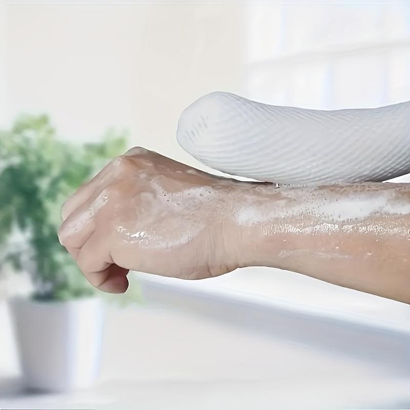 Duschbürste mit rutschfestem Griff - Extra lange Badbürste für ältere Menschen, schwangere Frauen, - Robuster Duschreiniger mit rutschfestem Griff