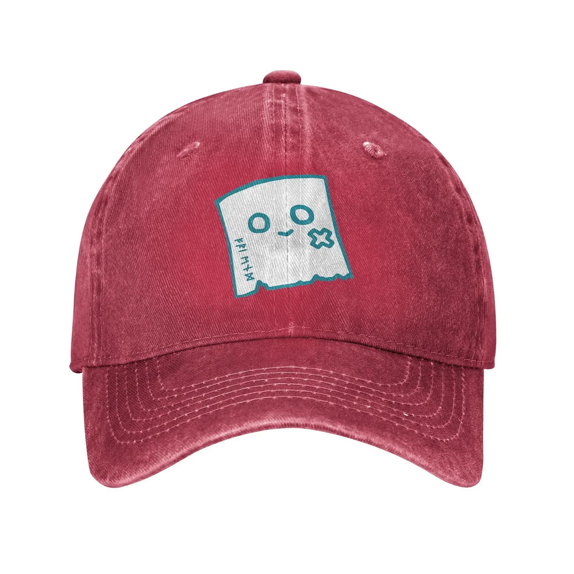 Hololive Nanashi Mumei Mascot Baseball Cap Distressed Washed HoloCouncil Nameless Friends Snapback Unisex Outdoor Adjustable Hat Adjustable