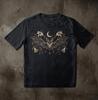 Halloween Bat Shirt, Gothic Floral Bat T-Shirt, Spooky Night Garden Tee, Witchy Moon Graphic Shirt, Halloween Gift