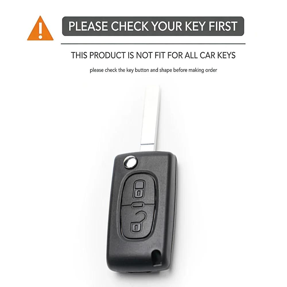 Silicone Car Key Case Cover Keychain Fob Shell For Citroen C2 C3 C4 C5 C6 Xsara Berlingo For Peugeot 207 307 308 407 607 807