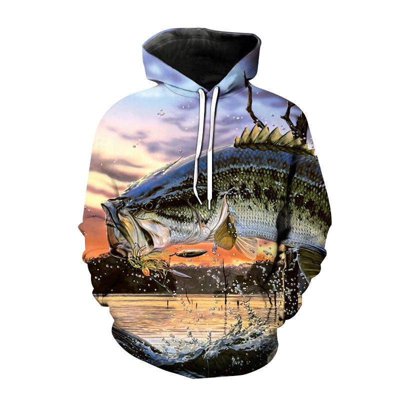 

Толстовки з 3D-принтом риби Риболовля Чоловіки Жінки Модний світшот з капюшоном Хіп-хоп Худі Пуловер Унісекс Топи Пальто Модний одяг з капюшоном 5XL