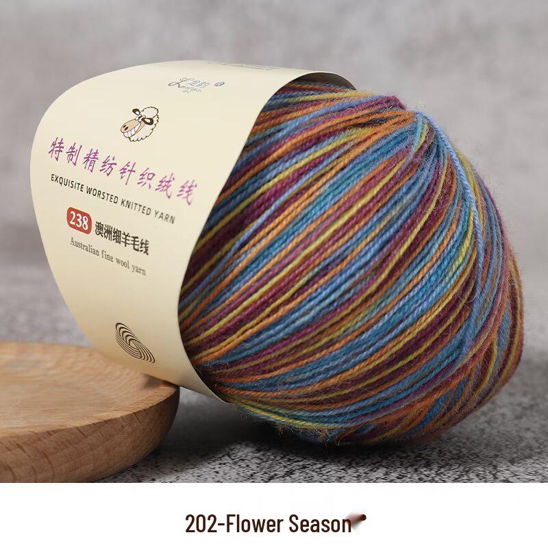Fine Australian Wool Yarn for Hand-Knitted Sweaters, Hats, and Scarves