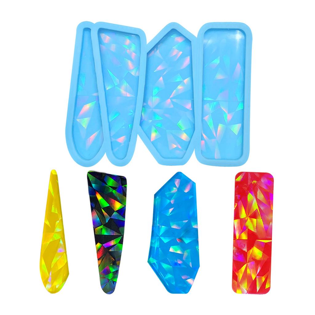 Barrettes Silicone Molds Hair Clips Resin Mold Geometric Epoxy Casting Mold for Jewelry Making Resin Pendant Charm Mold