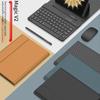 Huawei Honor Magic V2 Folding Screen Tablet Case: Solid Color Leather Keyboard Stand with Bluetooth Wireless.