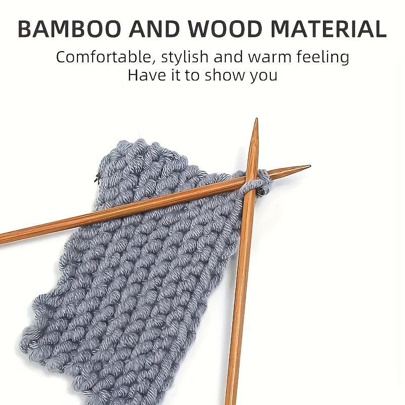 Circular Knitting Needle Set with Smooth Wooden Tip and Transparent Storage Tube -18 Sizes (2mm-10mm)