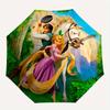 1pc Tangled Rapunzel & Flynn Rider Auto Open Close Umbrella, Portable 3-Fold Design with 8-Bone Iron Frame, Outdoor, for Fans, Travelers, Da