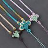 High-Quality Handmade Woven Phoenix Tail Knot Pendant Sweater Chain In A Thousand Miles of Rivers and Mountains Color