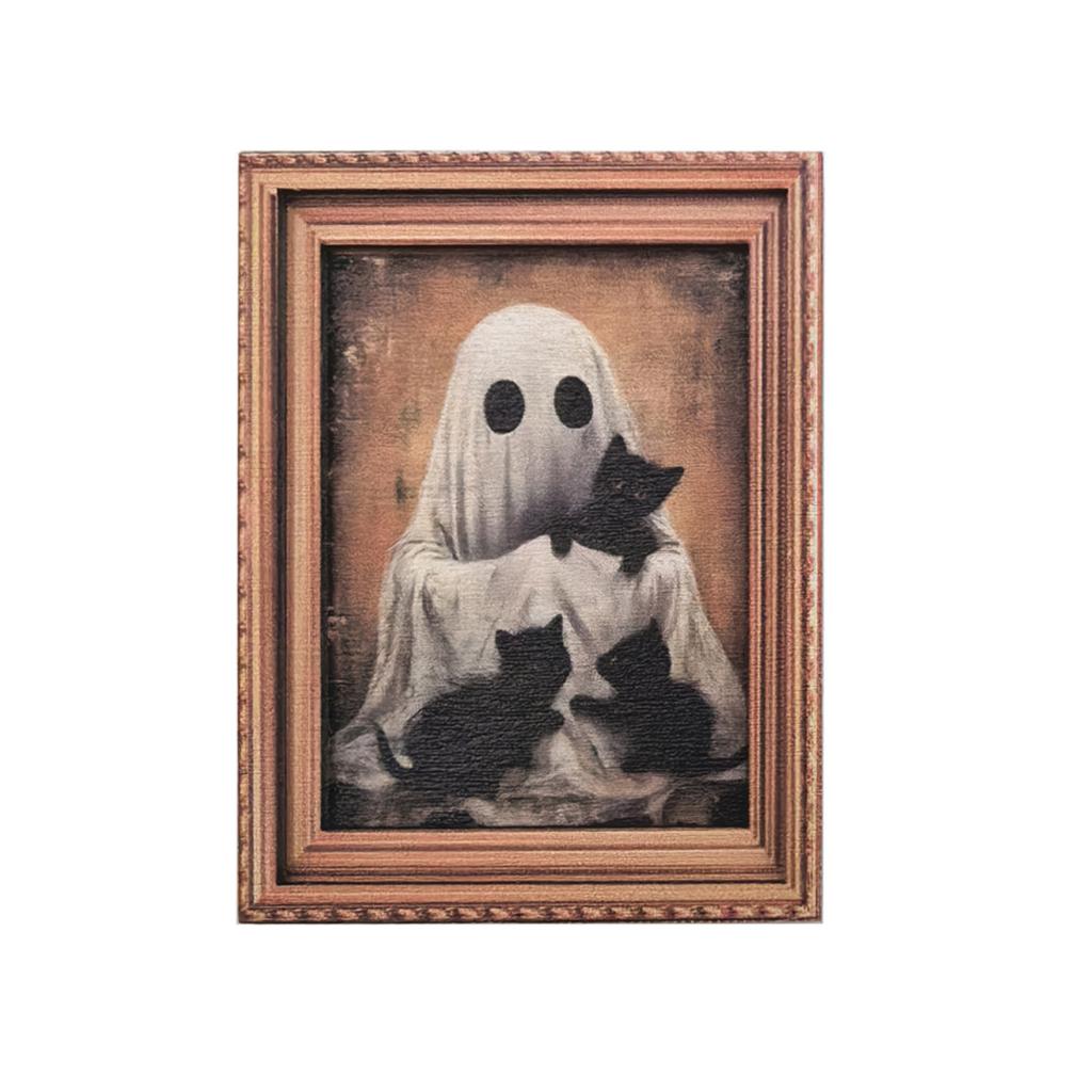 Kreativer Halloween Retro Fotorahmen Magnetischer Kühlschrankmagnet Holzposter Kühlschrankmagnet