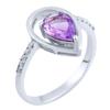 Zilveren ring met natuurlijke amethist (0515380)